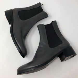 Jil Sander 37 Chelsea Boots gray black slip on 0150